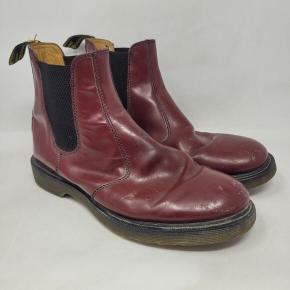 Dr. Martens Other - Dr. Martens Doc Boots Men 10 Red Leather Chelsea Punk Grunge 90s Distressed 2976